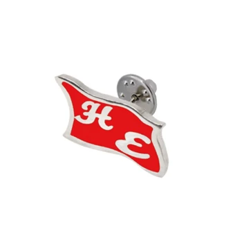 Gümüş Ay Yıldızlı Bayrak Tasarımlı Harfli Rozet - Kamer Gümüş