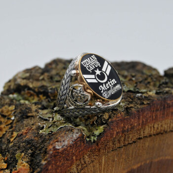 Gümüş Ayyıldız Uzman Çavuş İsimli Yüzük - 2