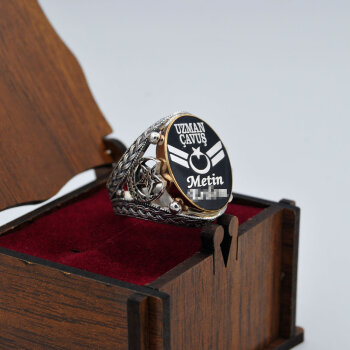 Gümüş Ayyıldız Uzman Çavuş İsimli Yüzük - 6