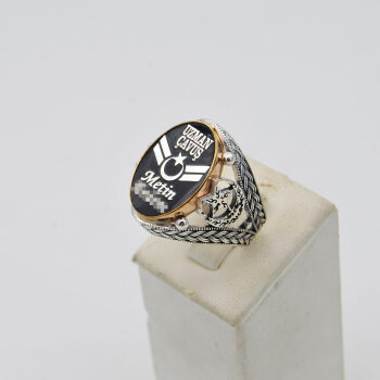 Gümüş Ayyıldız Uzman Çavuş İsimli Yüzük - 5