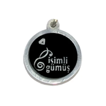 Gümüş Firma Logolu İsimli Tesbih Püskülü