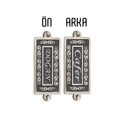 Gümüş İsimli Plaka Tesbih Püskülü - Kamer Gümüş