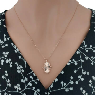 Gümüş Kalemli El Kolye - 8