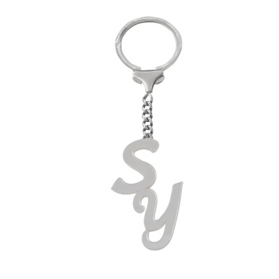 Gümüş Kişiye Özel Harfli Anahtarlık - Kamer Gümüş