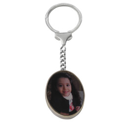 Gümüş Kişiye Özel Resimli Anahtarlık - Kamer Gümüş