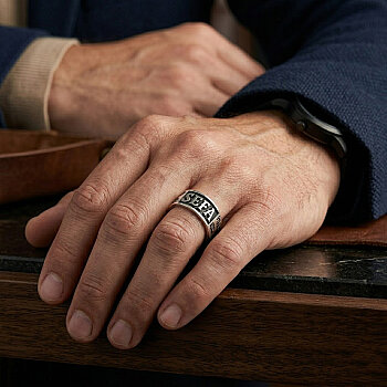 Gümüş Kişiye Özel Tasarım İsimli Yüzük - Kamer Gümüş