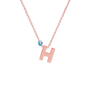 Gümüş Küçük Minimal Harfli Kolye - 4