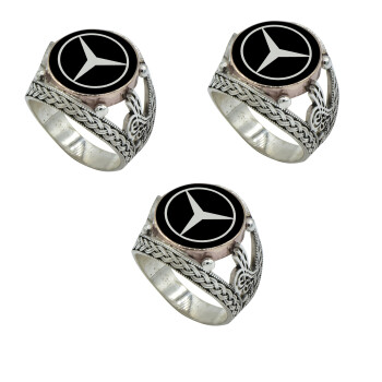 Gümüş Mercedes Armalı Yüzük - Kamer Gümüş