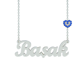 Gümüş Nazar Boncuklu İsimli Kolye - 2