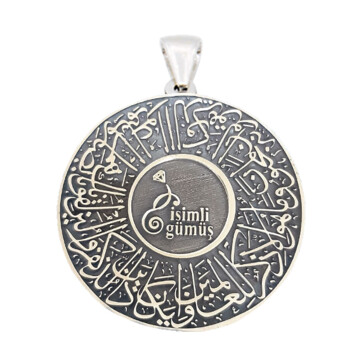 Gümüş Nazar Dualı Erkek Kolye - Kamer Gümüş
