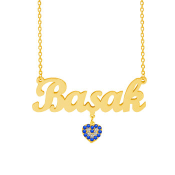 Gümüş Nazarlık Sallantılı İsimli Kolye - 3