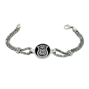 Gümüş Özel Tasarım Nali Şerif Bileklik - Kamer Gümüş