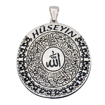 Gümüş Özel Tasarım Nazar Dualı İsimli Kolye - Kamer Gümüş