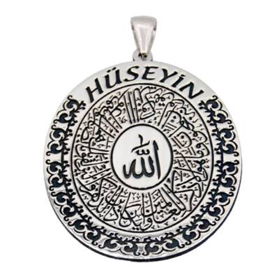 Gümüş Özel Tasarım Nazar Dualı İsimli Kolye - 1