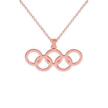 Gümüş Özel Tasarım Olimpiyat Kolye - 3