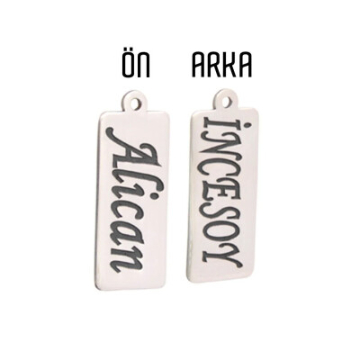 Gümüş Plaka İsimli Püskül - Kamer Gümüş