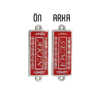 Gümüş Plaka İsimli Tesbih Püskülü - Kamer Gümüş