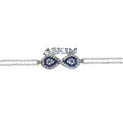 Gümüş Sonsuzluk Üstü İsimli Bileklik - 1