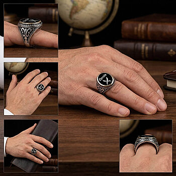 Gümüş Zülfikar Kılıçlı Yüzük - 4