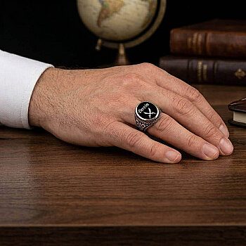 Gümüş Zülfikar Kılıçlı Yüzük - Kamer Gümüş